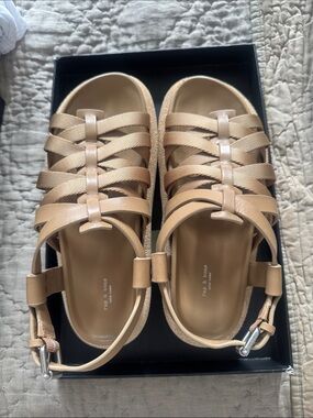 rag & bone Women's Tan Braided Strap Sandals